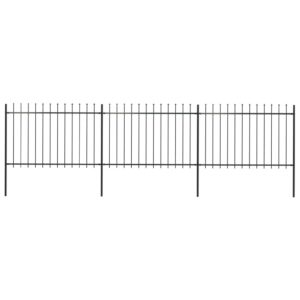 vidaXL Garden Fence with Spear Top
