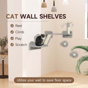 PawHut Cat Wall Shelves 3pc Corner PawHut Cat Wall Shelves 3pc Corner