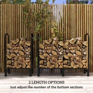 Outsunny 4ft Firewood Rack Holder Outsunny 4ft Firewood Rack Holder