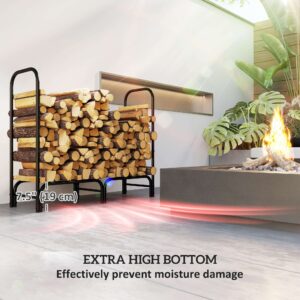 Outsunny 4ft Firewood Rack Holder Outsunny 4ft Firewood Rack Holder