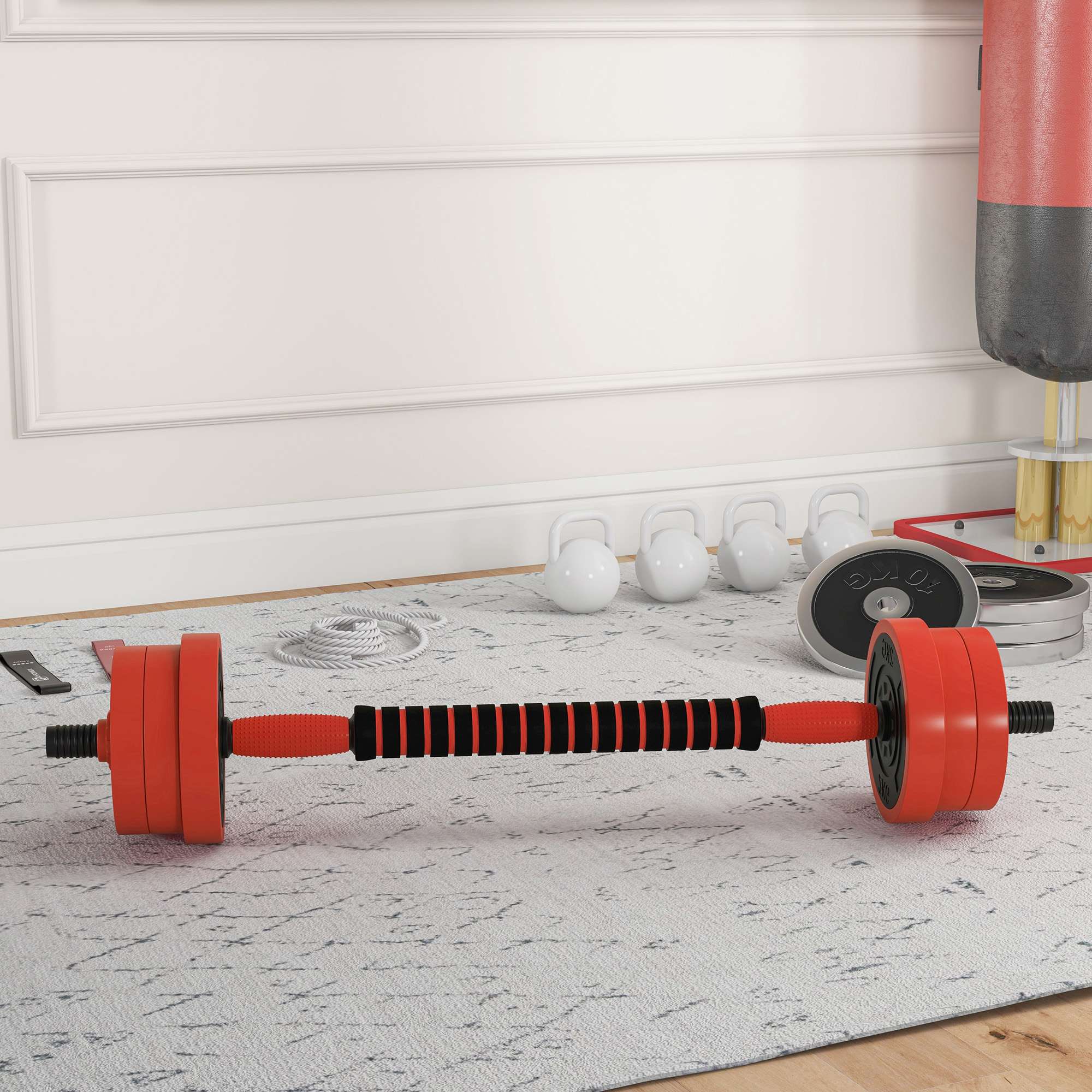 Sportnow Weight Set 20kg Red Sportnow Weight Set 20kg Red