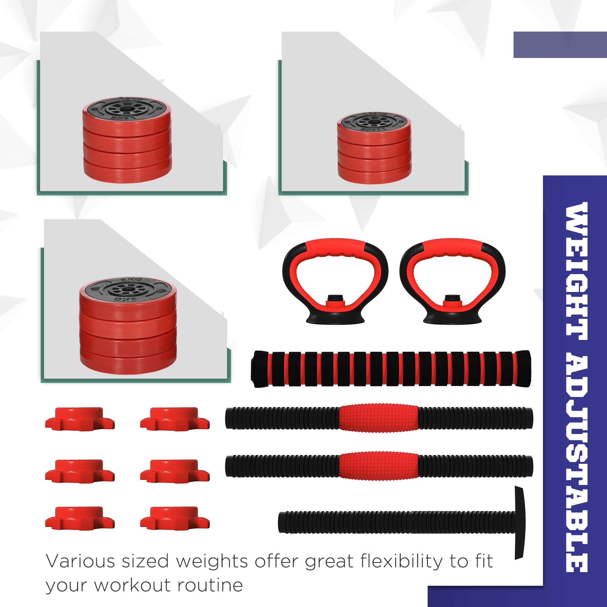 Sportnow Weight Set 20kg Red Sportnow Weight Set 20kg Red