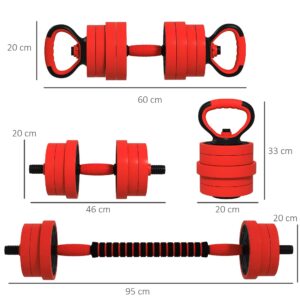 Sportnow Weight Set 20kg Red Sportnow Weight Set 20kg Red
