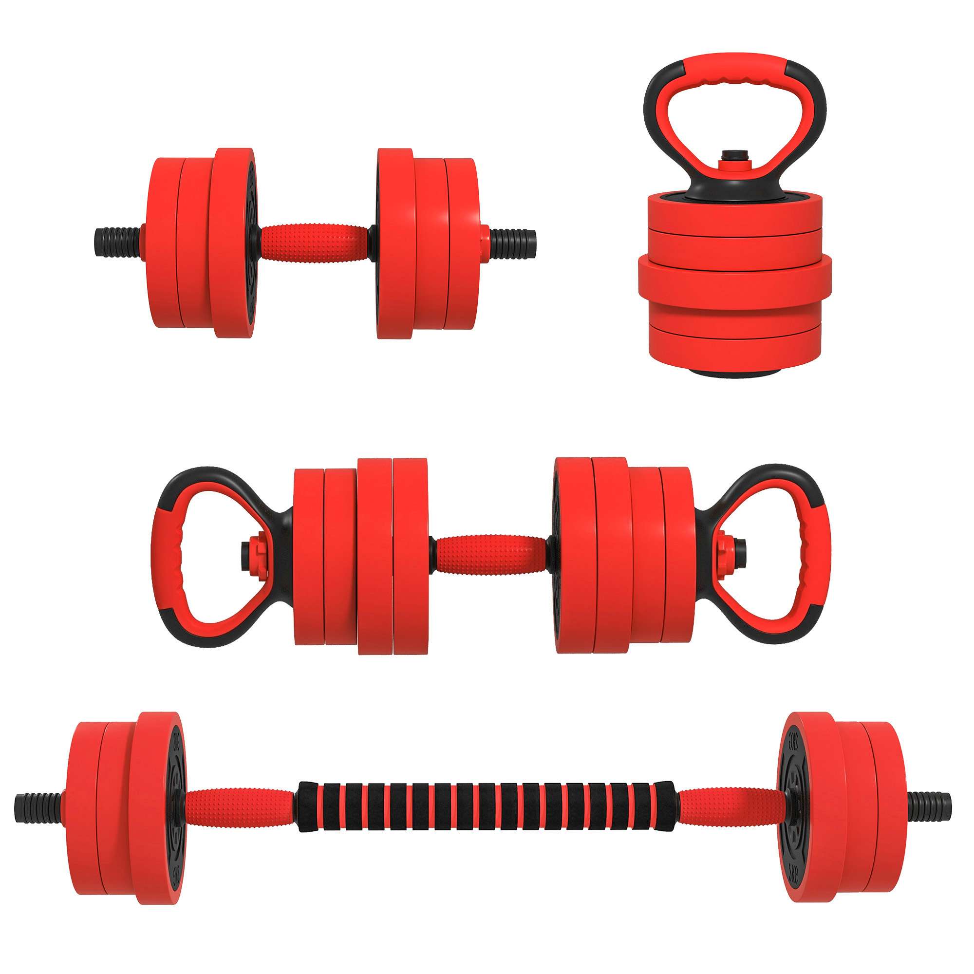 Sportnow Weight Set 20kg Red Sportnow Weight Set 20kg Red