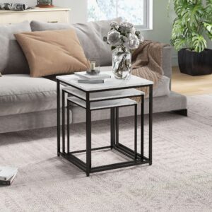 Homcom Nesting Coffee Tables Set Of 3