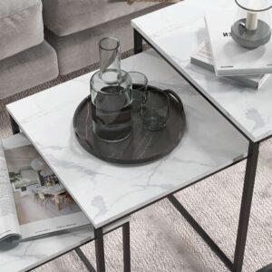 Homcom Nesting Coffee Tables Set Of 3