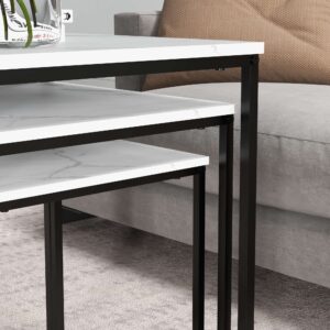Homcom Nesting Coffee Tables Set Of 3