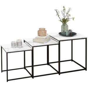 Homcom Nesting Coffee Tables Set Of 3