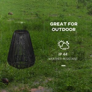 Outsunny Garden Rattan Solar Lantern