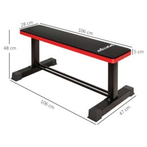 Sportnow Flat Weight Bench w/ Rack