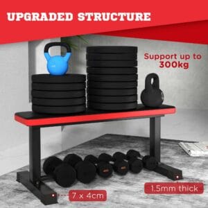 Sportnow Flat Weight Bench w/ Rack