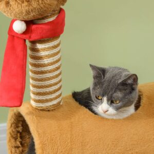 PawHut Cat Tree 98cm Deer Themed