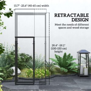 Outsunny Firewood Log Holder Metal Outsunny Firewood Log Holder Metal