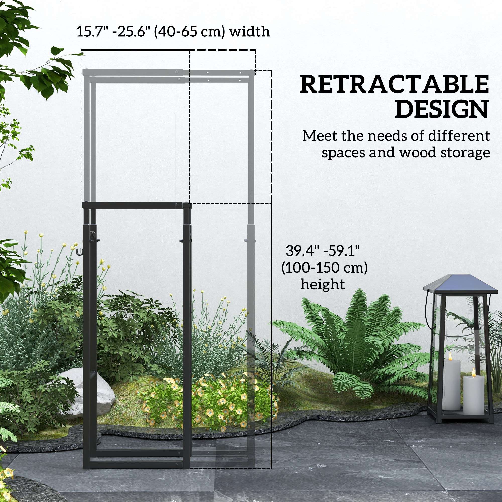 Outsunny Firewood Log Holder Metal Outsunny Firewood Log Holder Metal