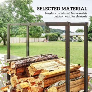 Outsunny Firewood Log Holder Metal Outsunny Firewood Log Holder Metal