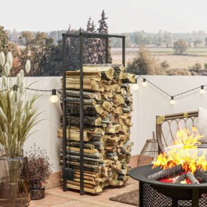 Outsunny Metal Firewood Log Holder