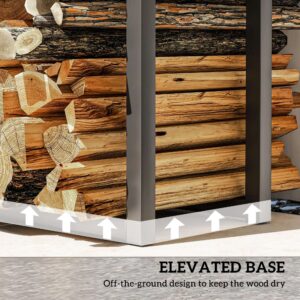Outsunny Firewood Log Holder Metal Outsunny Firewood Log Holder Metal