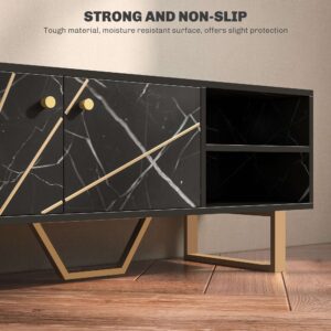 Homcom TV Unit Black Marble
