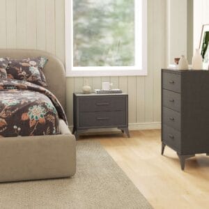 Homcom Velvet Bedside Table