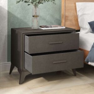 Homcom Velvet Bedside Table