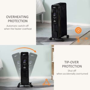 Homcom 1500W Digital Oil Filled Radiator