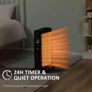 Homcom 1500W Digital Oil Filled Radiator