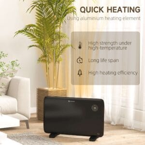 Homcom Convector Heater Black