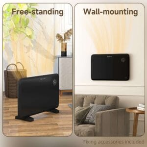 Homcom Convector Heater Black