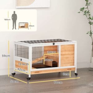 PawHut Wood Indoor Rabbit Hutch