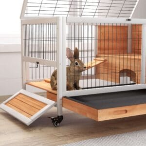 PawHut Wood Indoor Rabbit Hutch