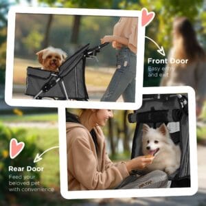 PawHut Dog Stroller Carrier Dark Grey