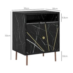 Homcom Bedside Table w/ Drawer