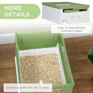 PawHut Hooded Cat Litter Box with Scoop