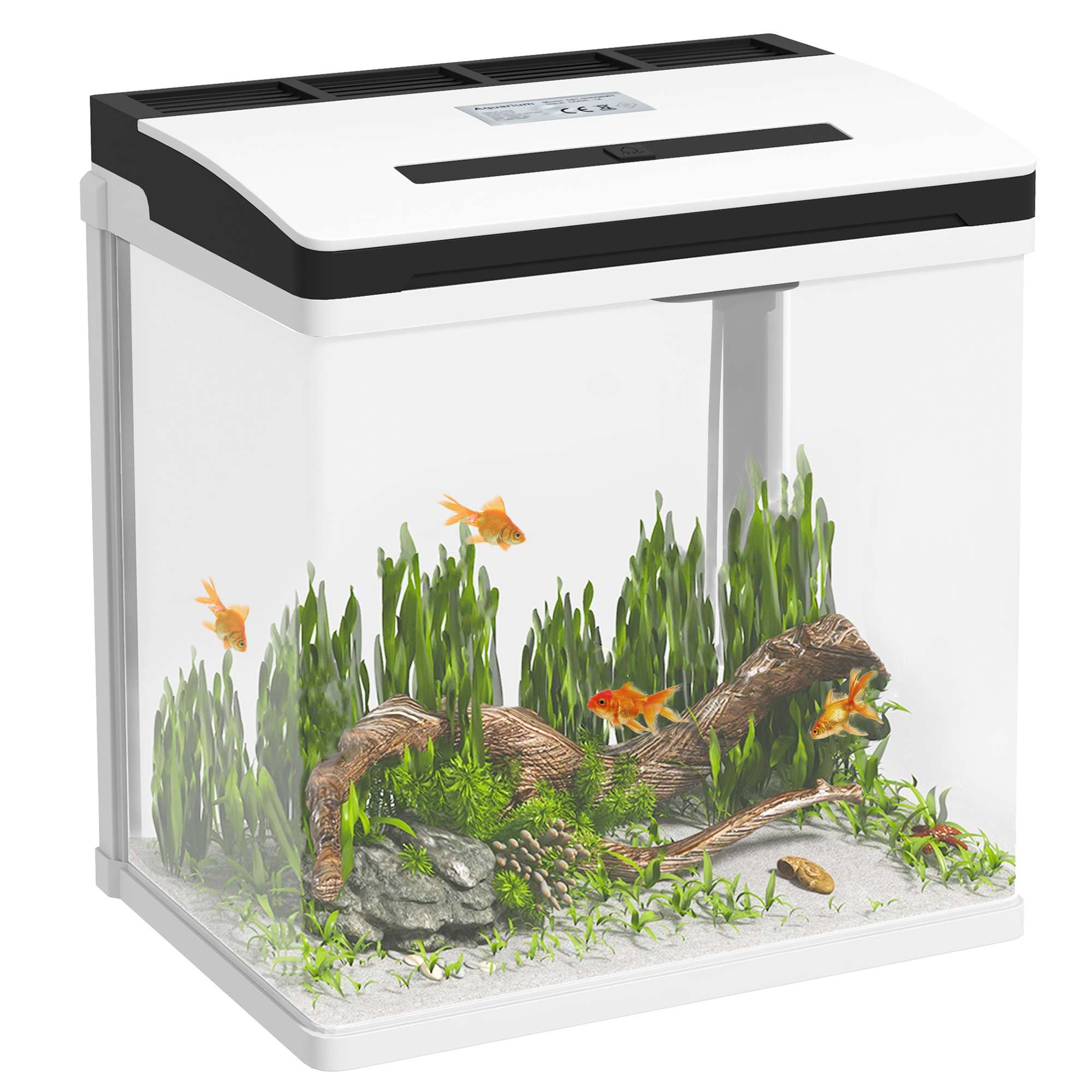 PawHut Aquarium 13L Glass Tank with Filter PawHut Aquarium 13L Glass Tank w/ Filter