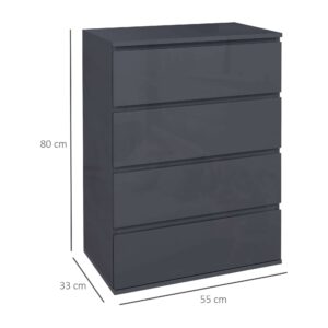 Homcom 4 Drawer Chest of Drawers