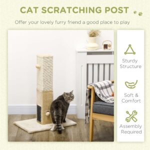 PawHut Cat Scratching Post Beige PawHut Cat Scratching Post Beige