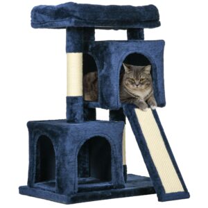 PawHut Cat Activity Tree Navy Blue