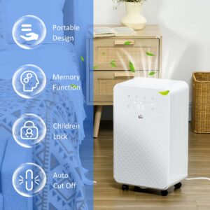 Homcom 12L/Day Quiet Air Dehumidifier