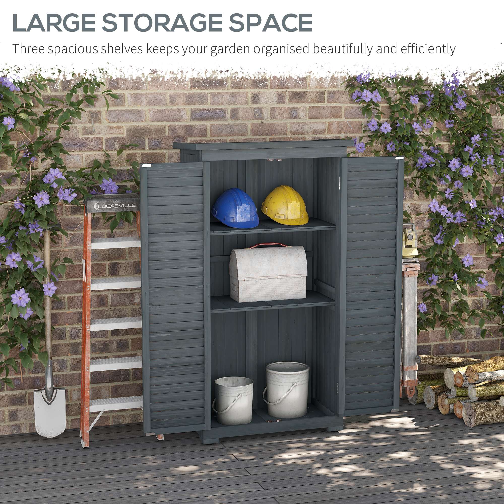 Outsunny Wooden Garden Storage Shed Outsunny Wooden Garden Storage Shed