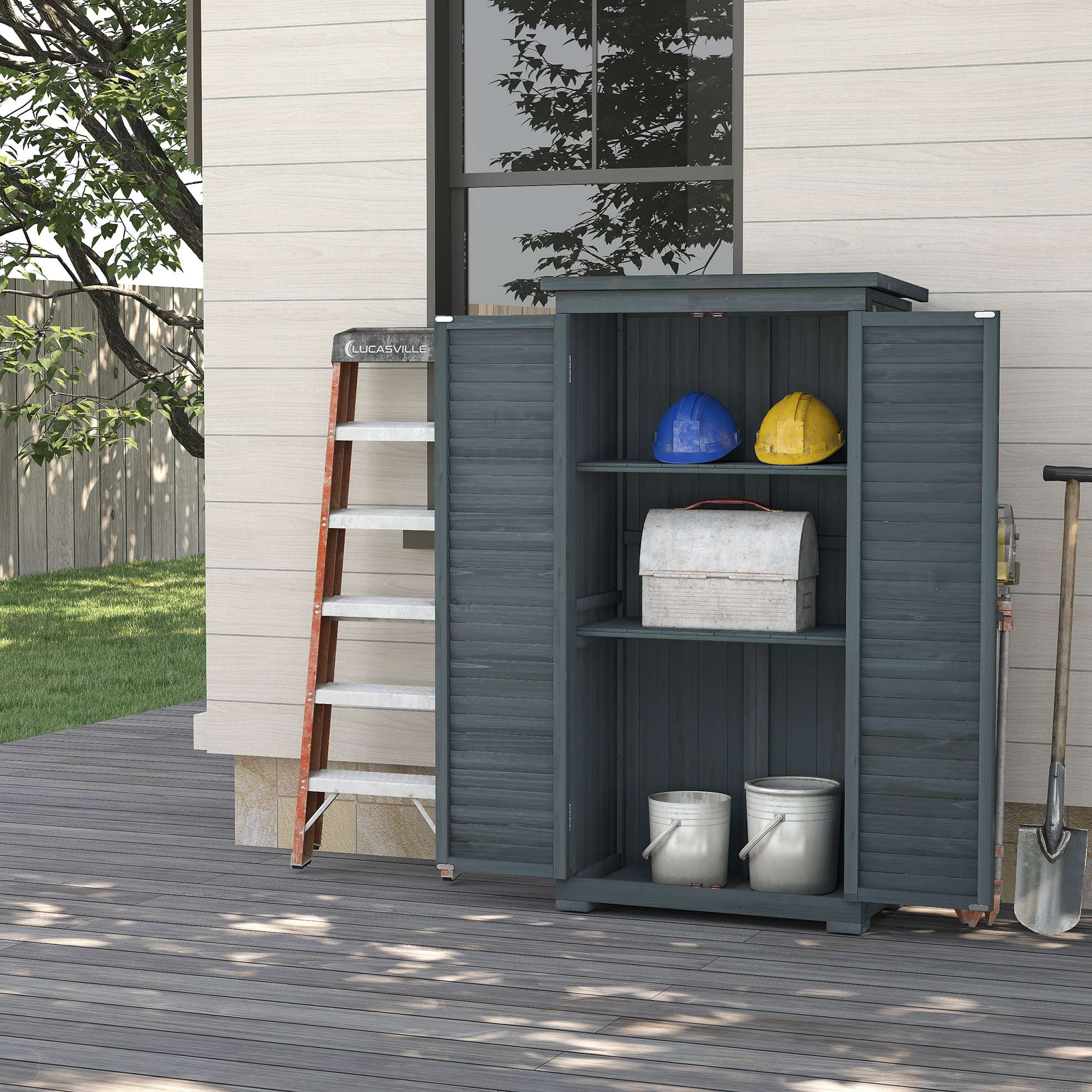 Outsunny Wooden Garden Storage Shed Outsunny Wooden Garden Storage Shed