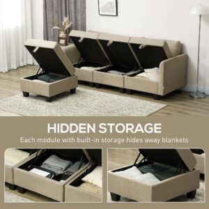 Homcom Convertible Sofa w/ Storage