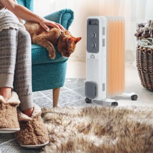 Homcom 1630W Oil Filled Radiator White