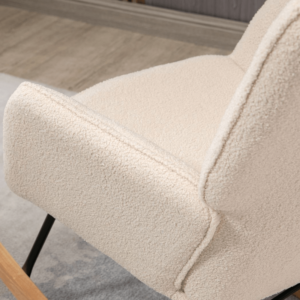 Homcom Wingback Rocking Chair Beige