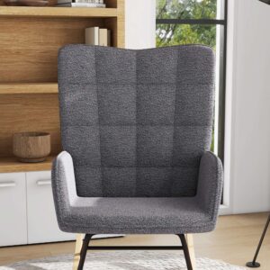 Homcom Wingback Rocking Chair Grey