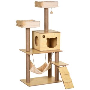 Pawhut 130cm Cat Tree Multi-Level