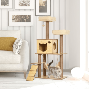Pawhut 130cm Cat Tree Multi-Level