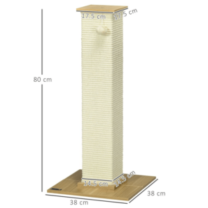 PawHut 80cm Sisal Rope Scratching Post