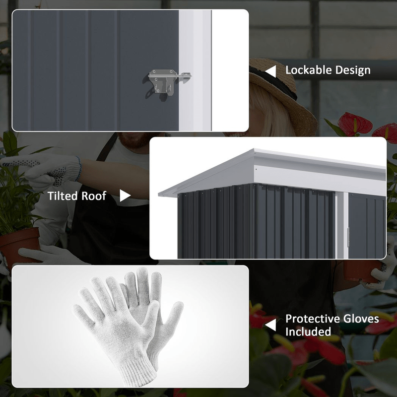 Outsunny Small Garden Shed 5 x 3ft Outsunny Small Garden Shed 5 x 3ft