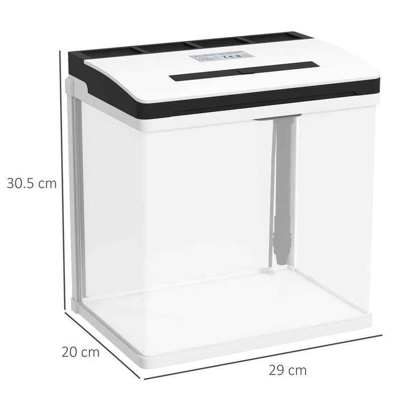 PawHut Aquarium 13L Glass Tank with Filter PawHut Aquarium 13L Glass Tank with Filter