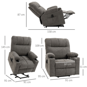Homcom Riser and Recliner Chair Grey